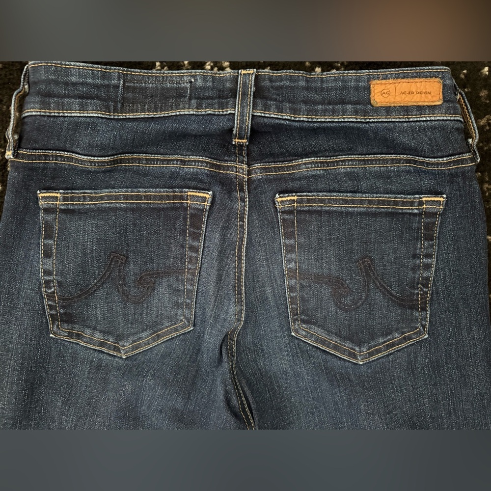 AG Adriano Goldschmied Dark Blue Farrah Boot Jeans - Picture 3 of 5